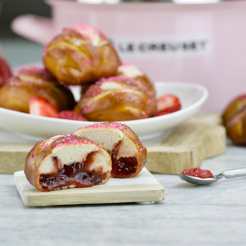 Strawberry Jam Filled Pretzels