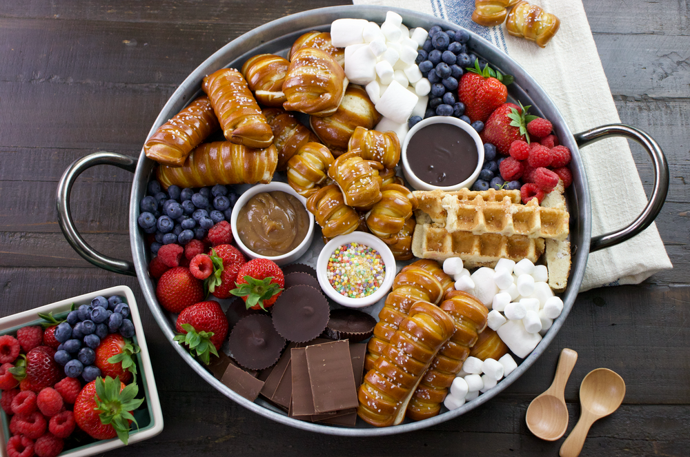 Soft Pretzel S'mores Charcuterie Board