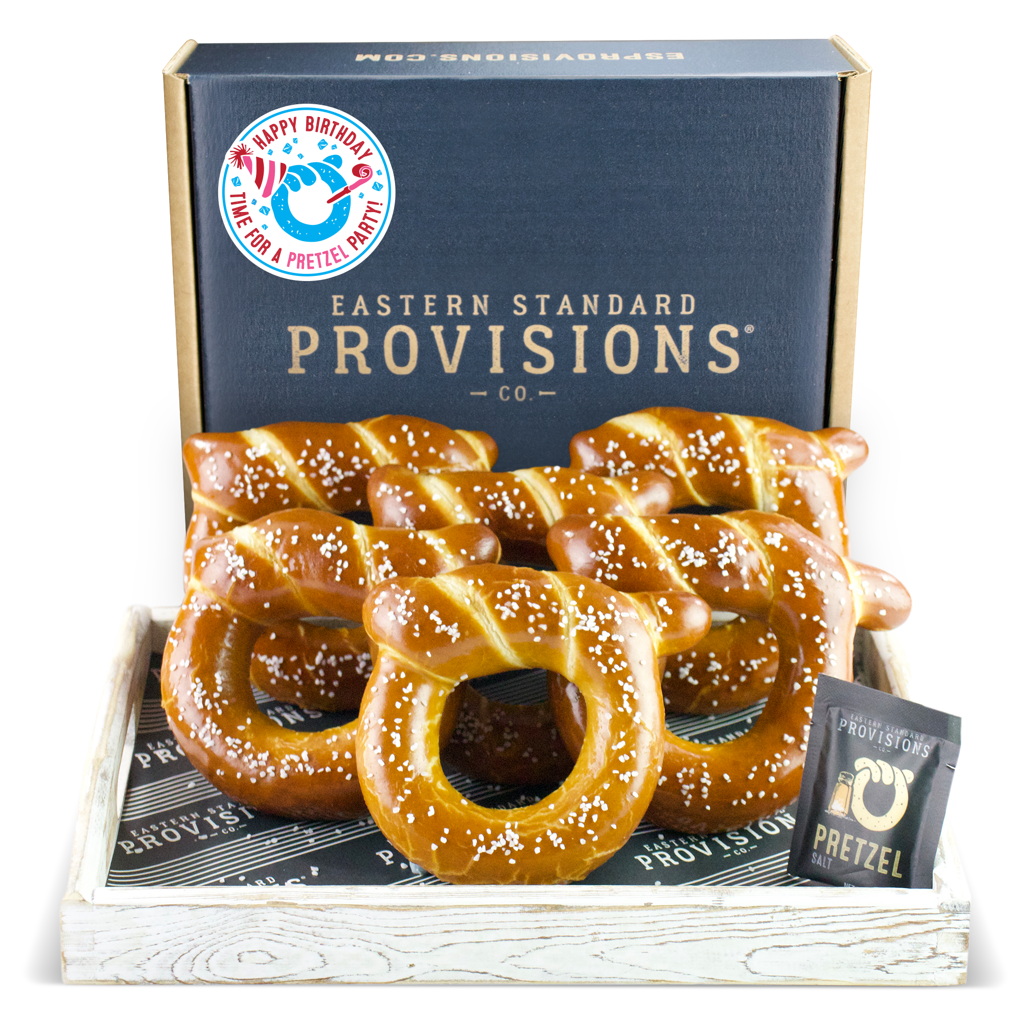 Wheelhouse Signature Soft Pretzel Box - Happy Birthday