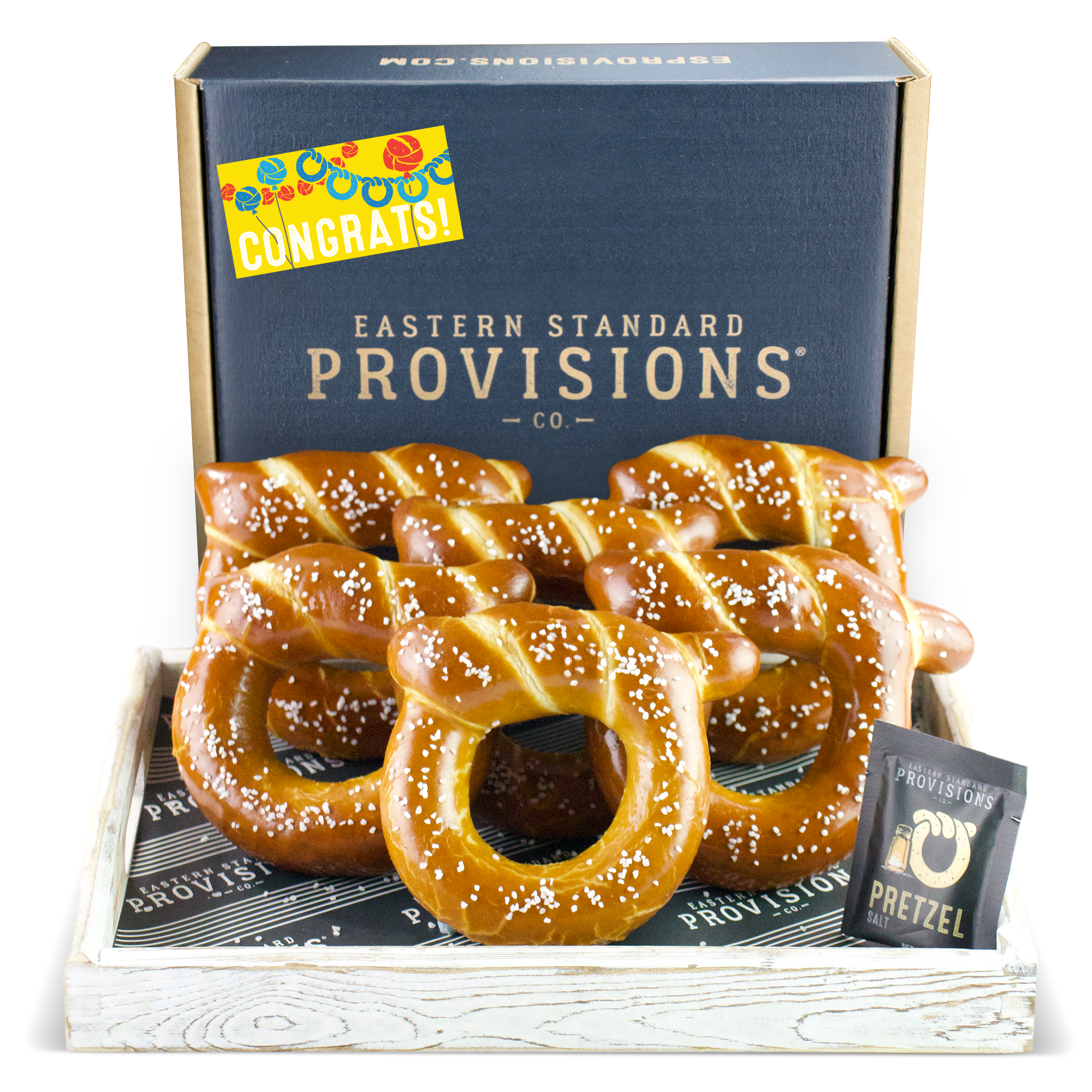 Wheelhouse Signature Soft Pretzel Box - Congratulations