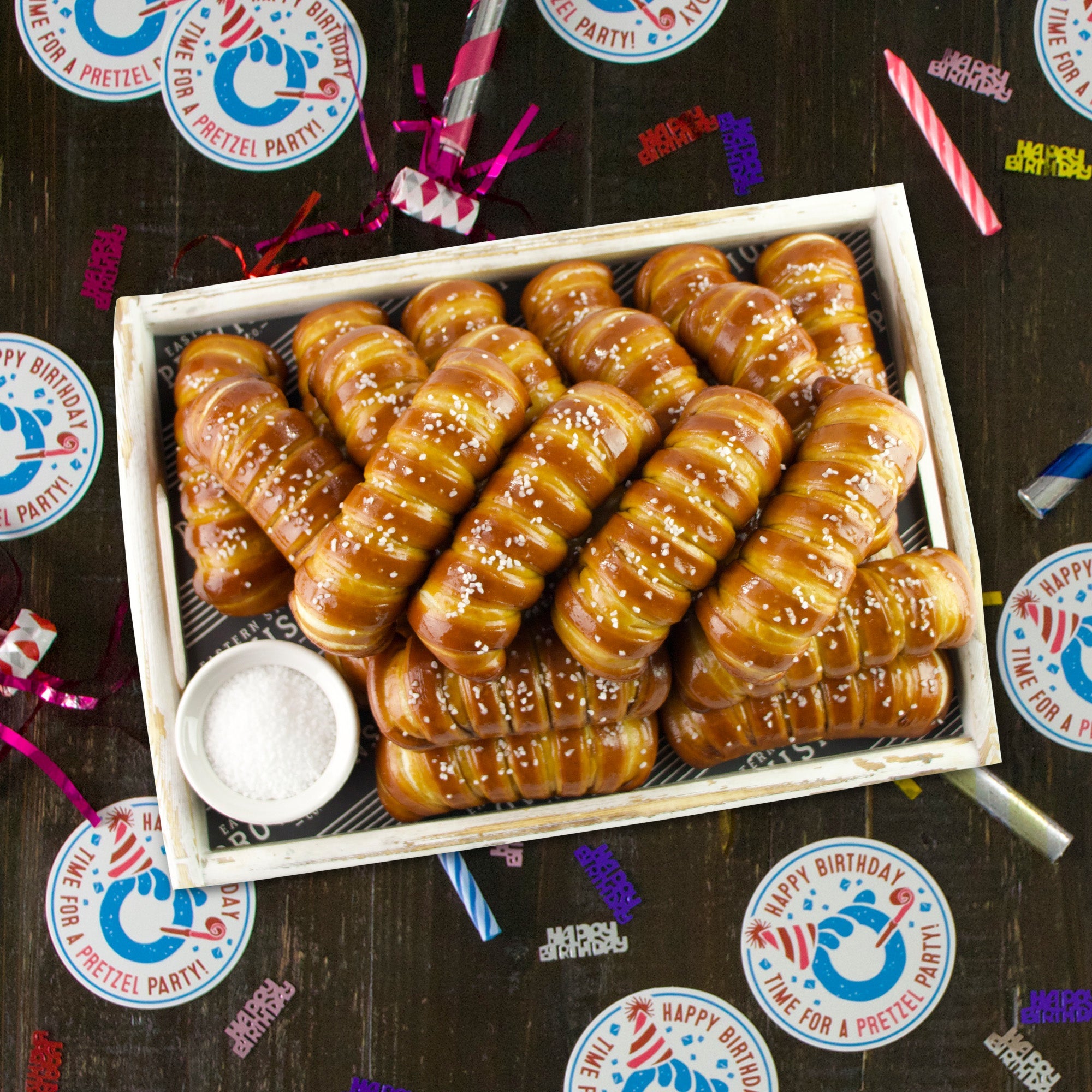 Turnbuckle Soft Pretzel Box - Happy Birthday