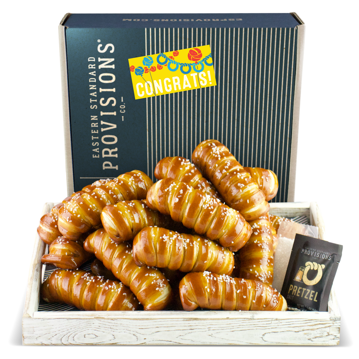 Turnbuckle Sticks Soft Pretzel Box - Congratulations