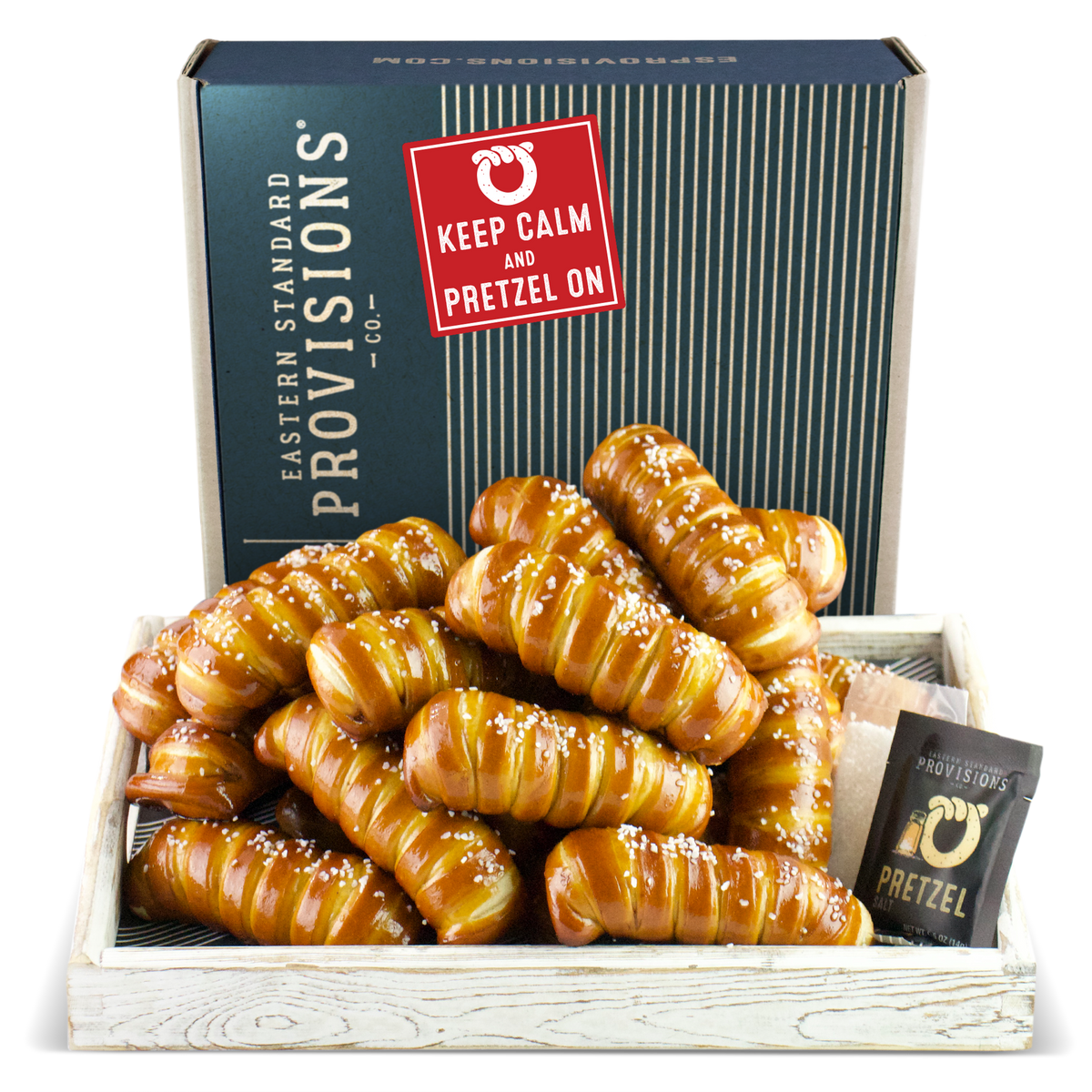 Turnbuckle Sticks Soft Pretzel Box - Keep Calm & Pretzel On