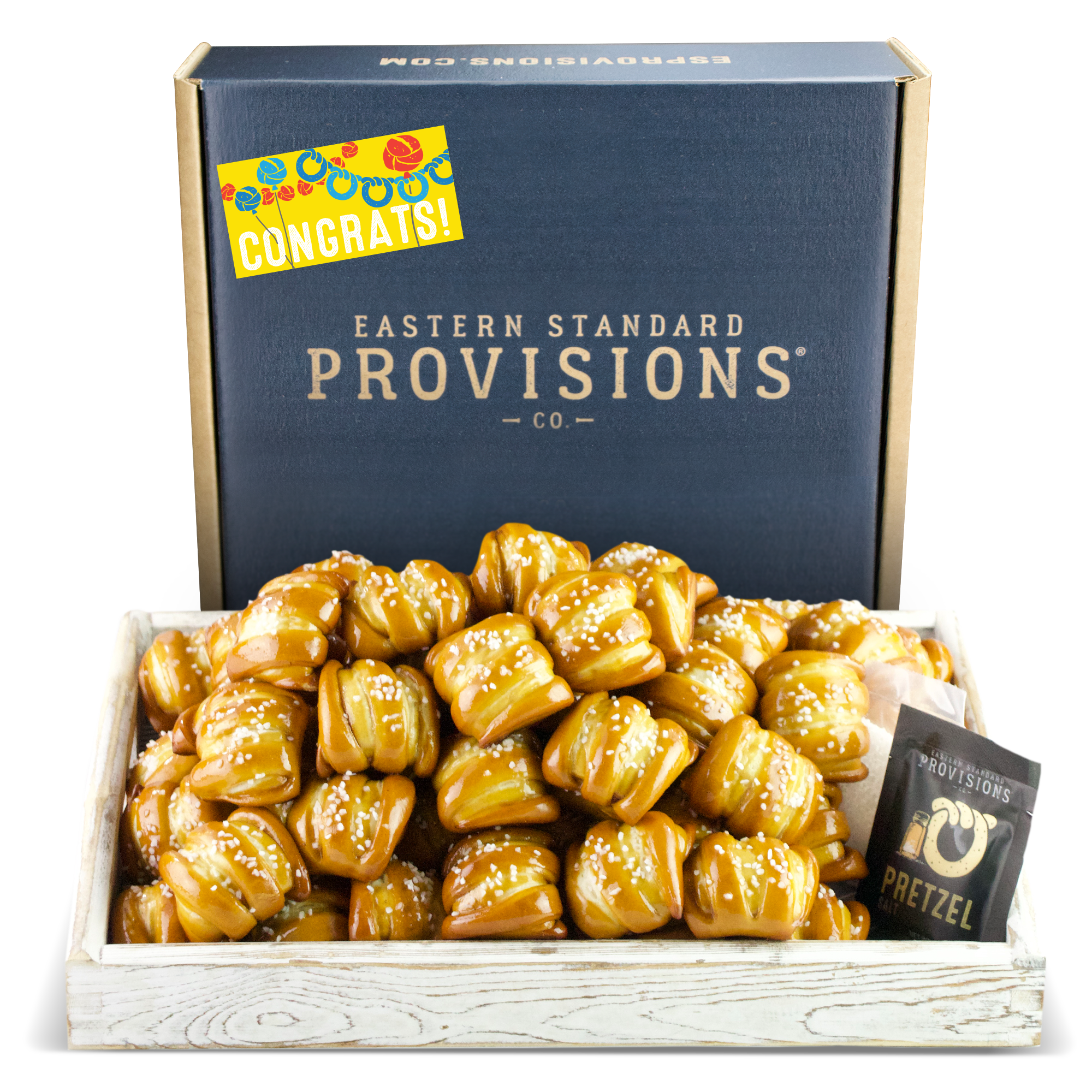 One-Timer Bites Soft Pretzel Box - Congratulations