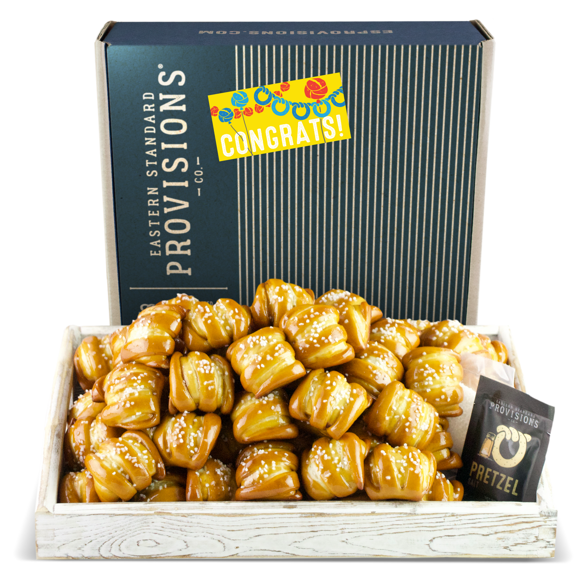 One-Timer Bites Soft Pretzel Box - Congratulations