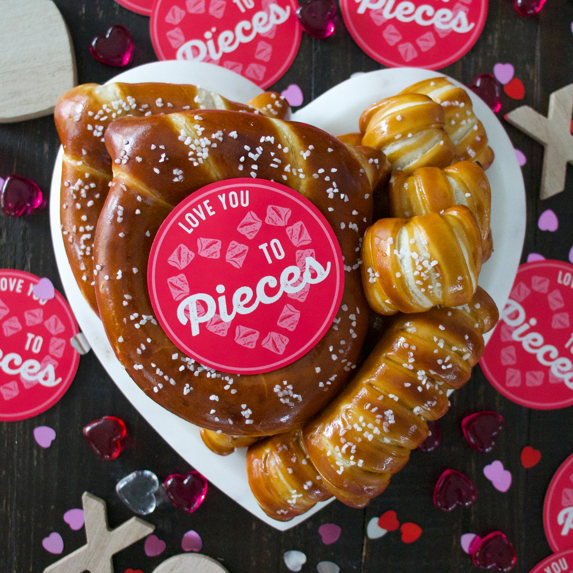One-Timer Bites Soft Pretzel Box - Valentine's Day