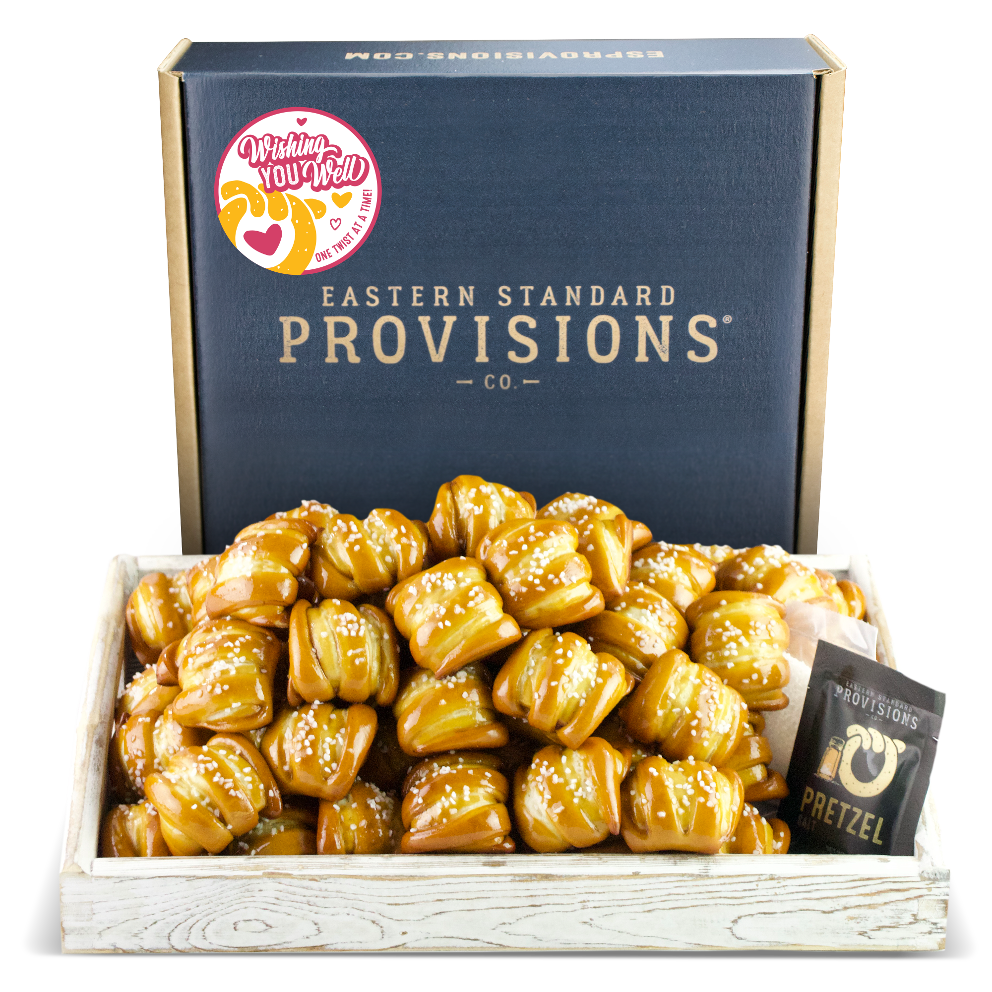 One-Timer Bites Soft Pretzel Box - Well Wishes