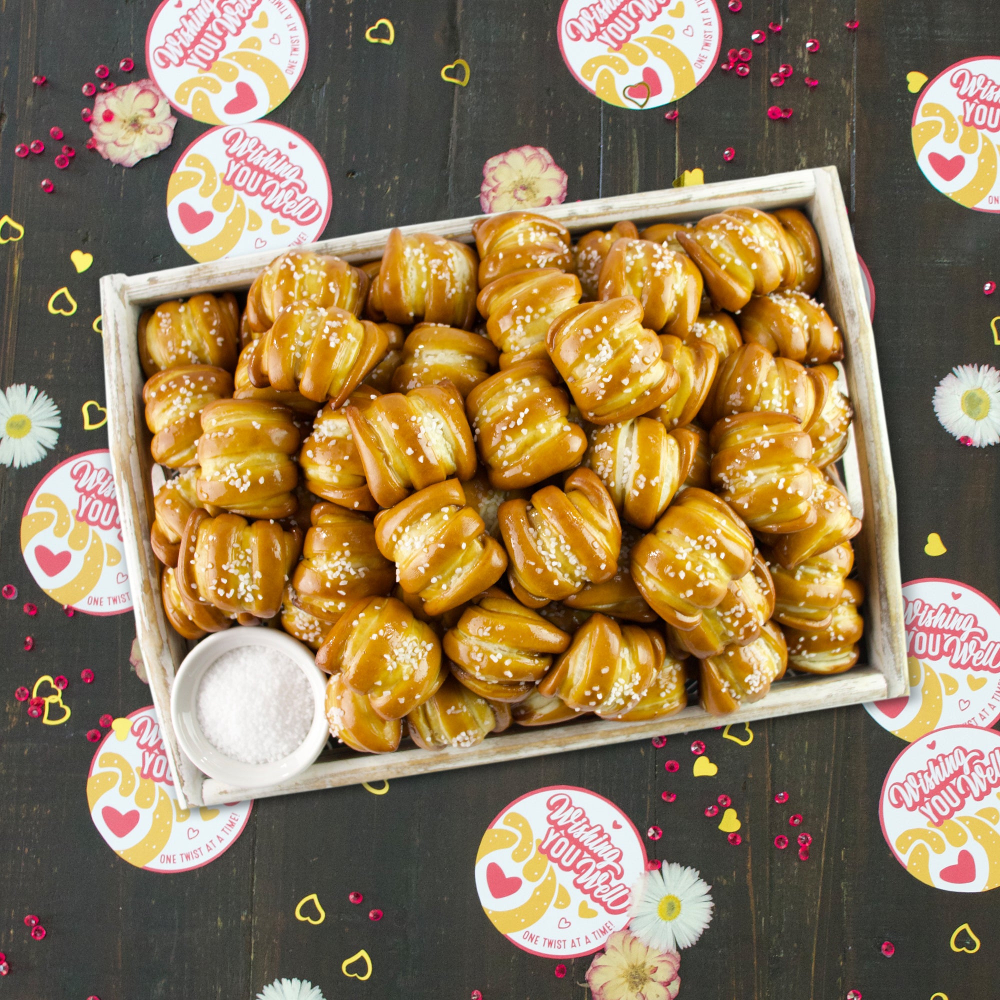 One-Timer Bites Soft Pretzel Box - Well Wishes