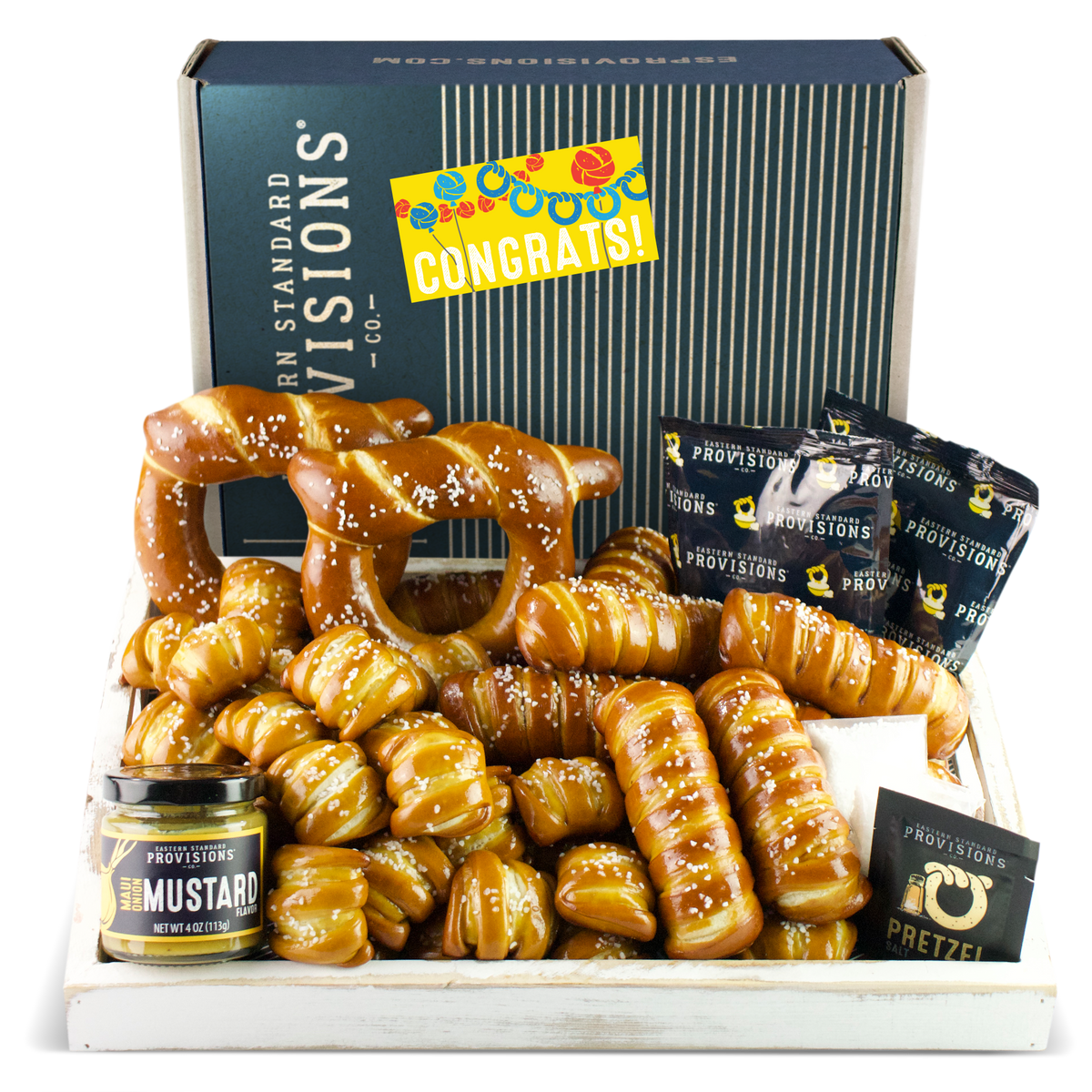 Soft Pretzels & Sauces Variety Box - Congratulations