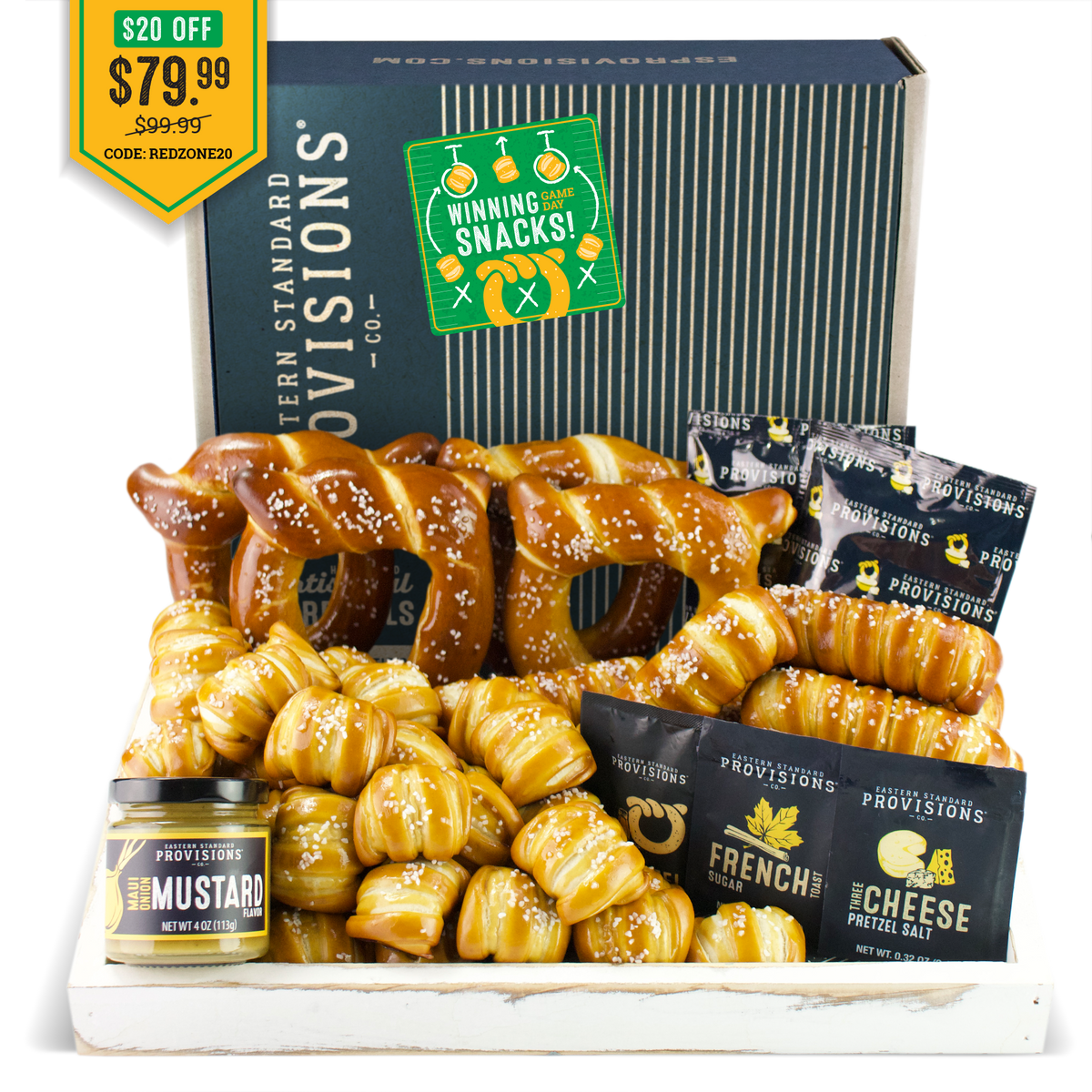 Soft Pretzels, Salts & Sauces Variety Box - Game Day