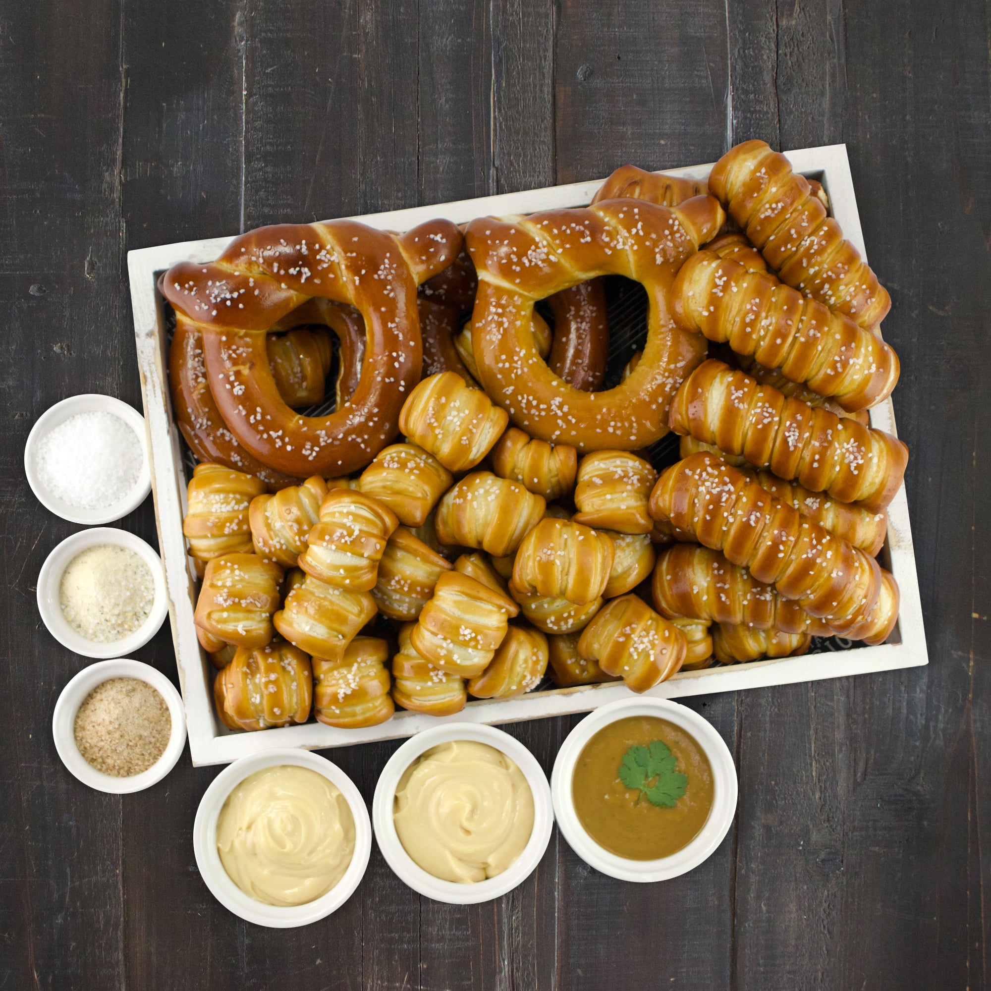 Soft Pretzels, Salts & Sauces Variety Box