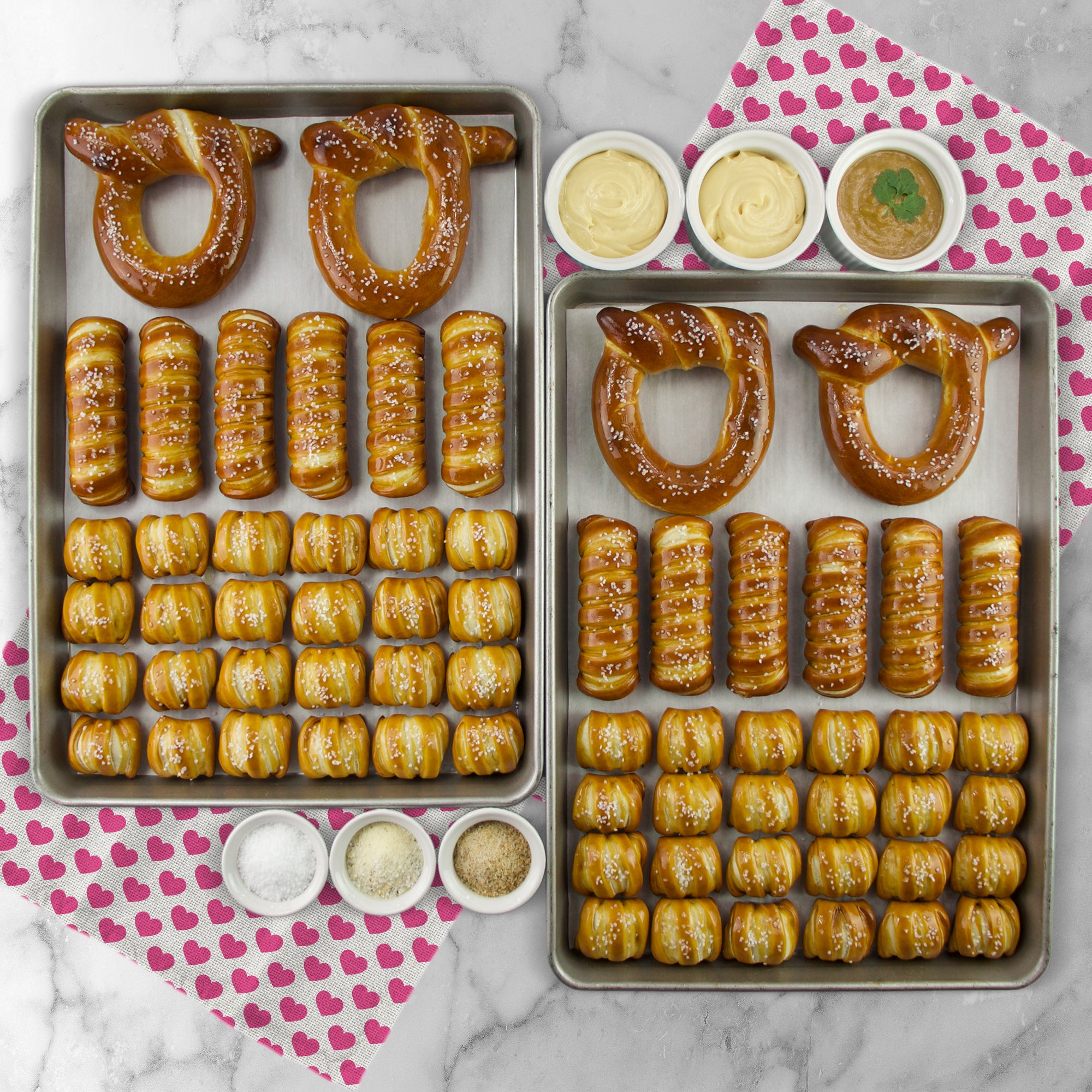 Soft Pretzels, Sauces & Salts Variety Box - Valentine's Day
