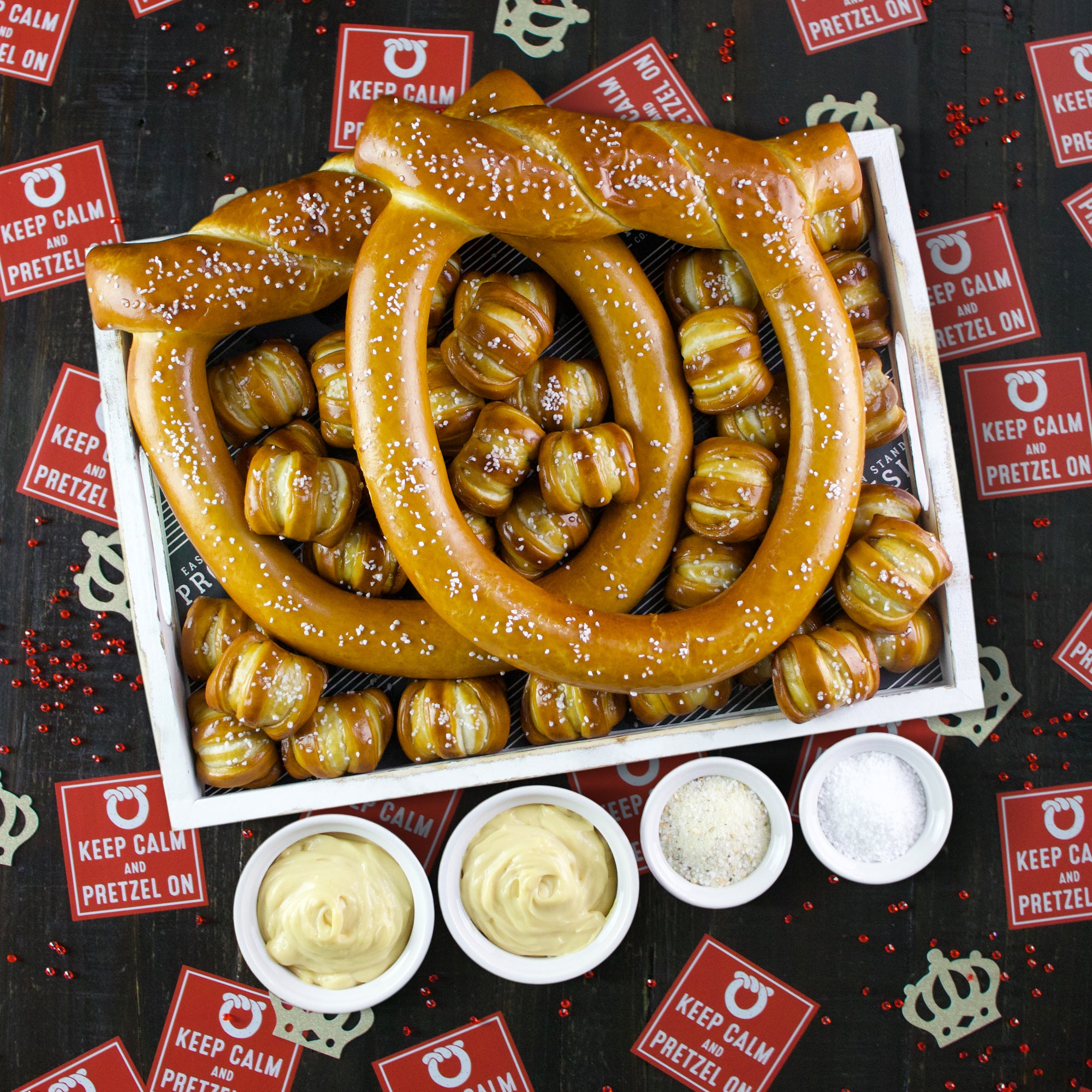 Topknot XL Signature Soft Pretzel Box - Keep Calm & Pretzel On