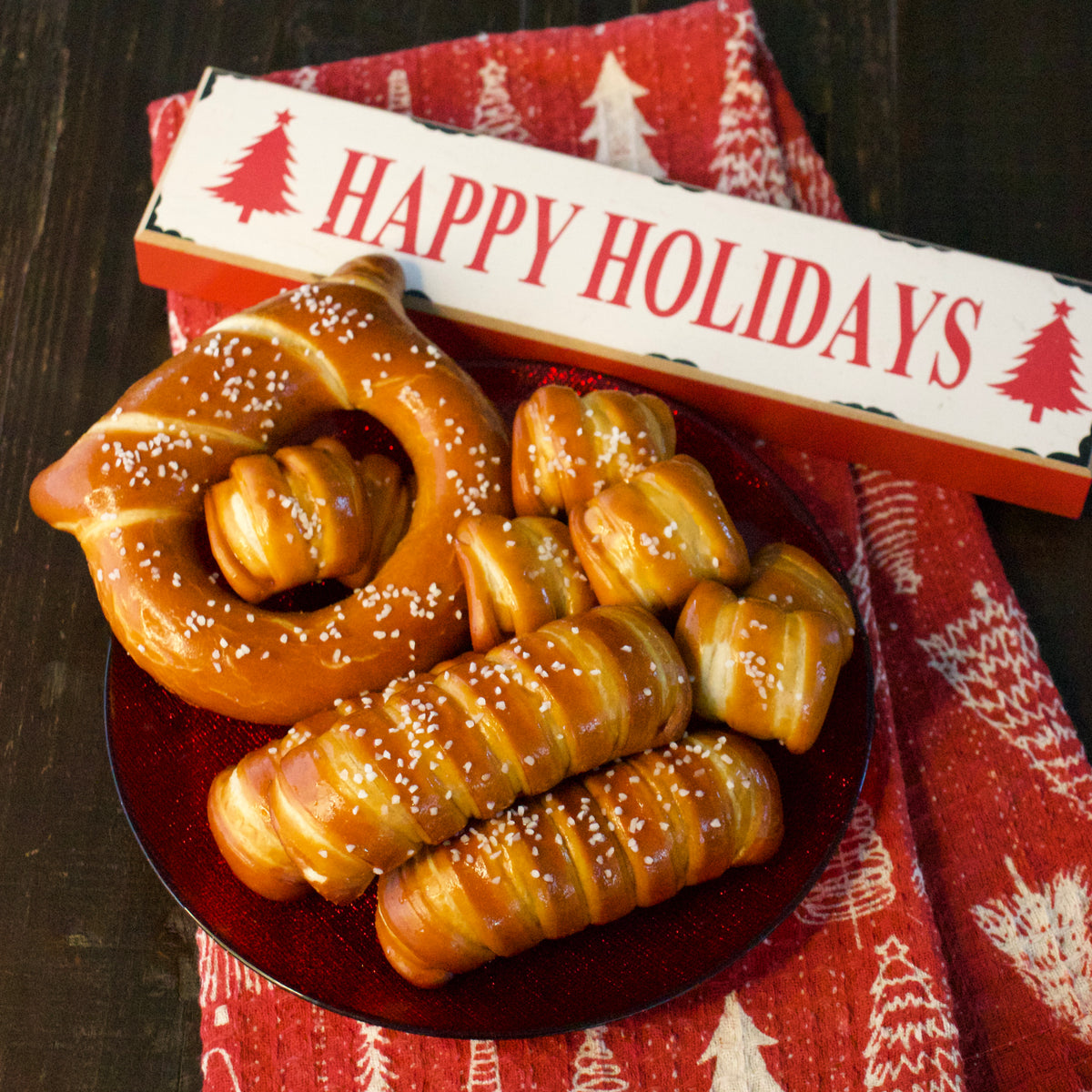 Soft Pretzels & Salts Variety Box - Happy Holidays