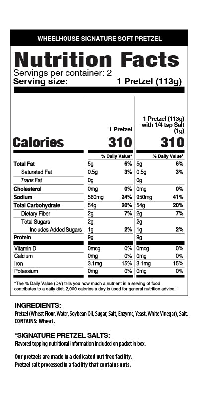 Wheelhouse Signature Soft Pretzels