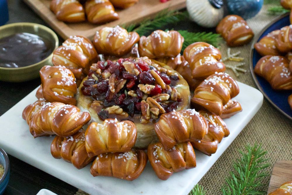 Easy Baked Brie with Hot Honey and Pecans - Flavour and Savour