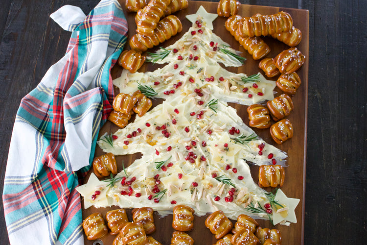Whipped Brie Butter Christmas Tree