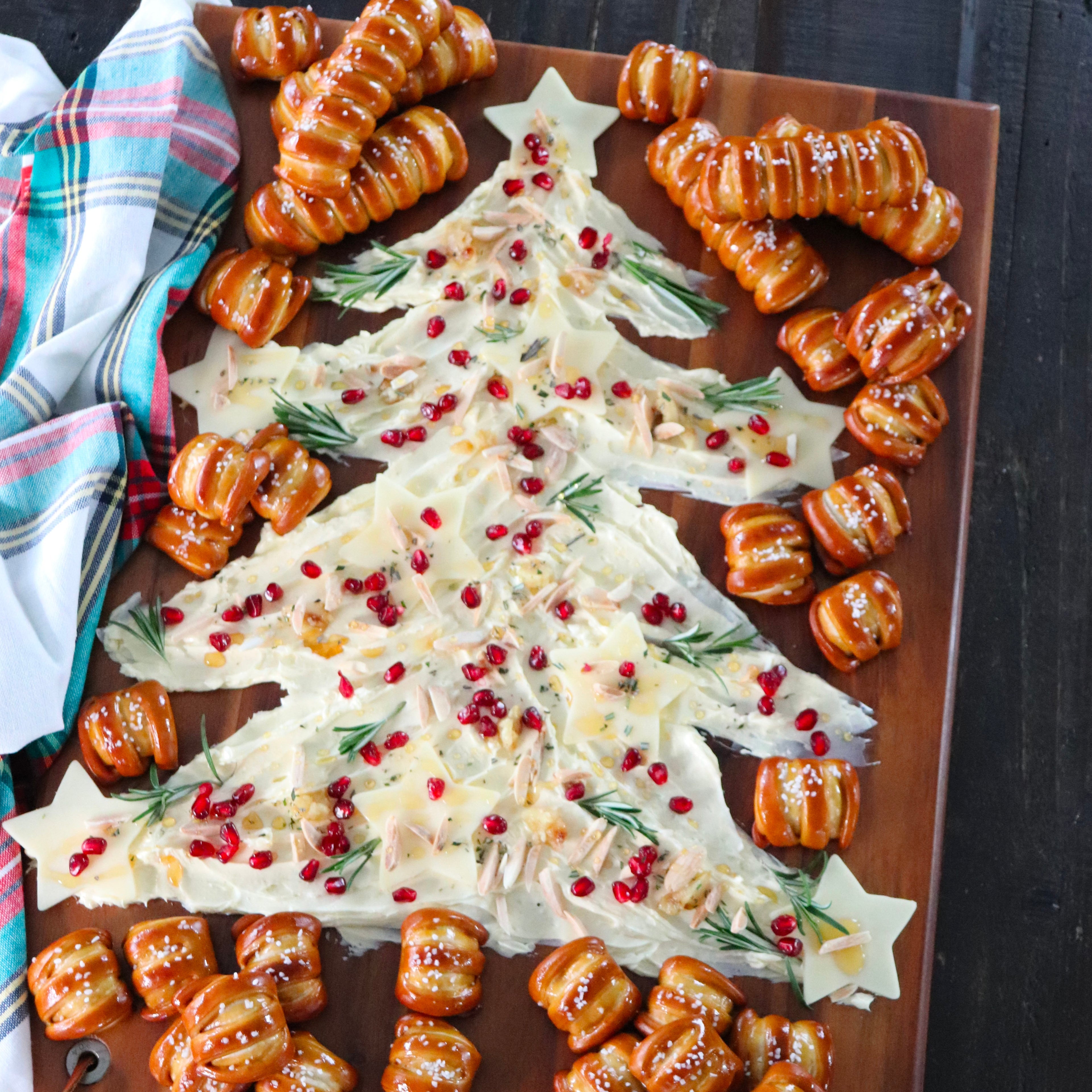 Whipped Brie Butter Christmas Tree