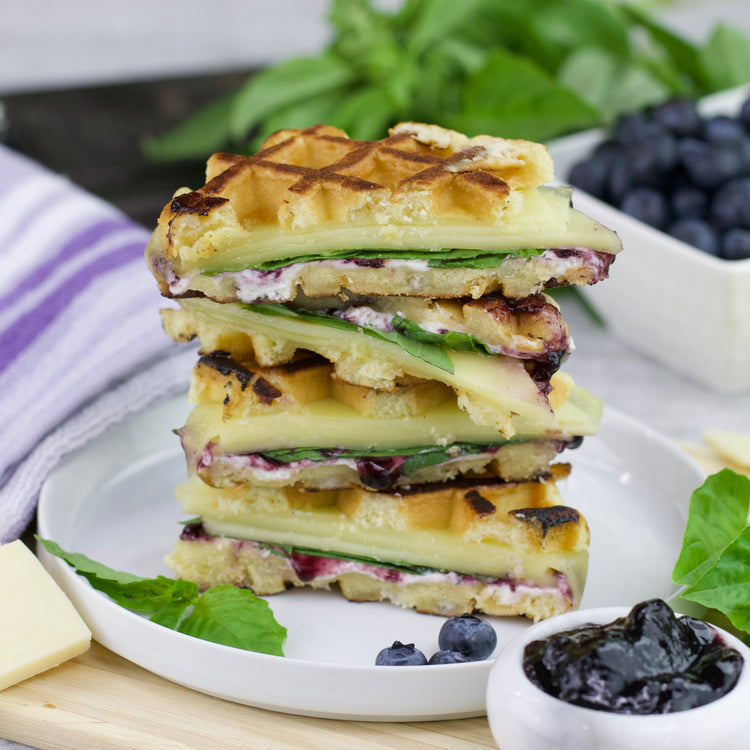Blueberry Basil Grilled Cheeses