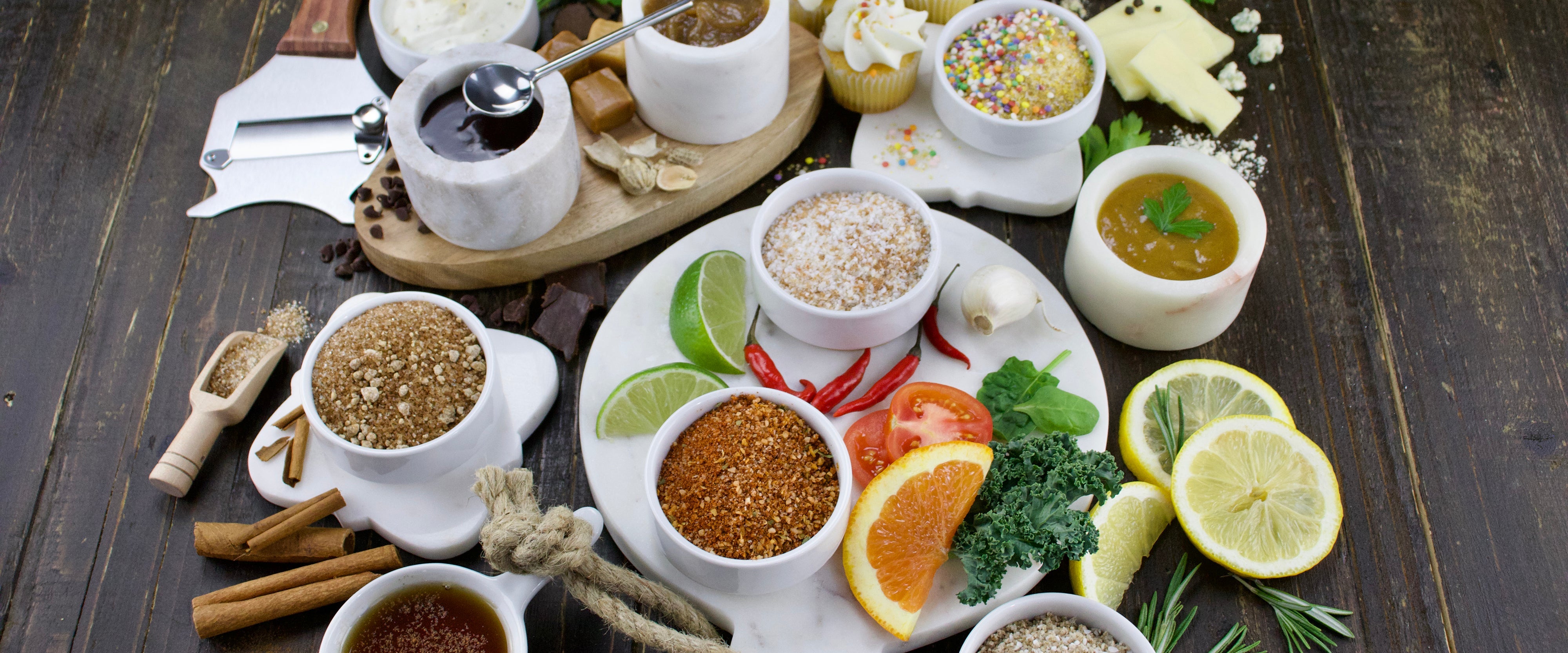 Variety of available add-ons such as salts, sugars and sauces