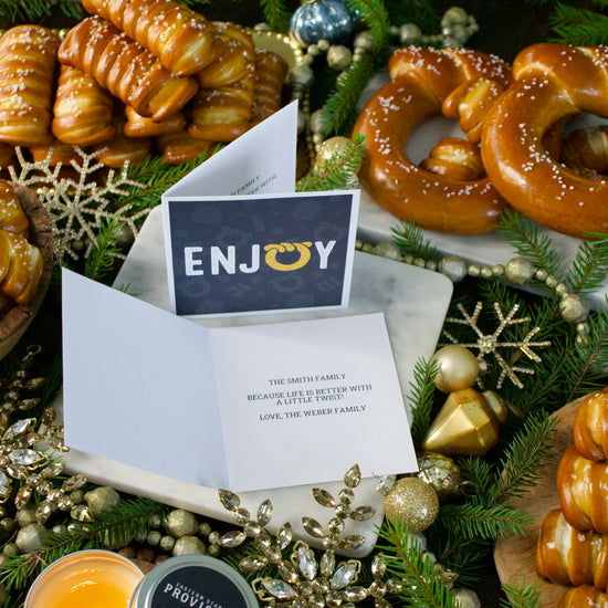 SOFT PRETZELS & SALTS VARIETY BOX - Happy Holidays