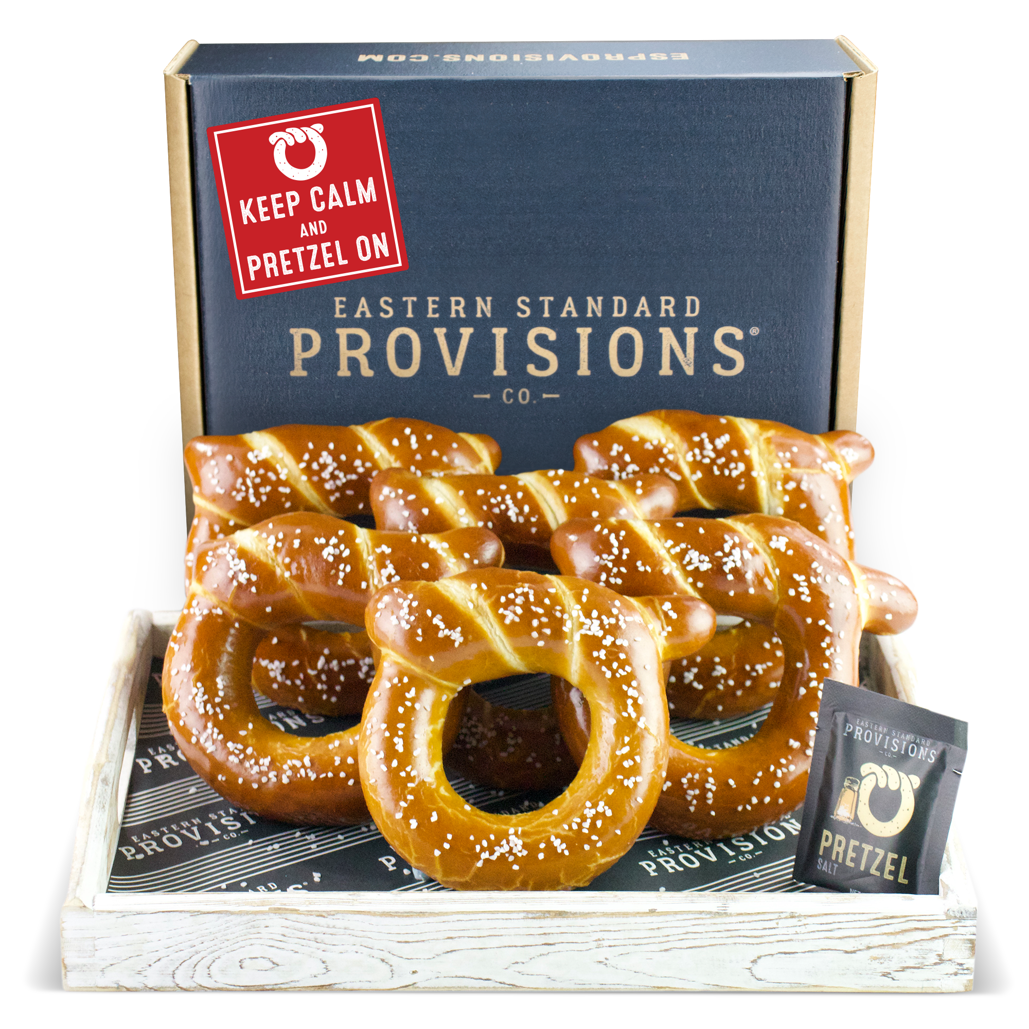 WHEELHOUSE SIGNATURE SOFT PRETZEL BOX - Keep Calm & Pretzel On