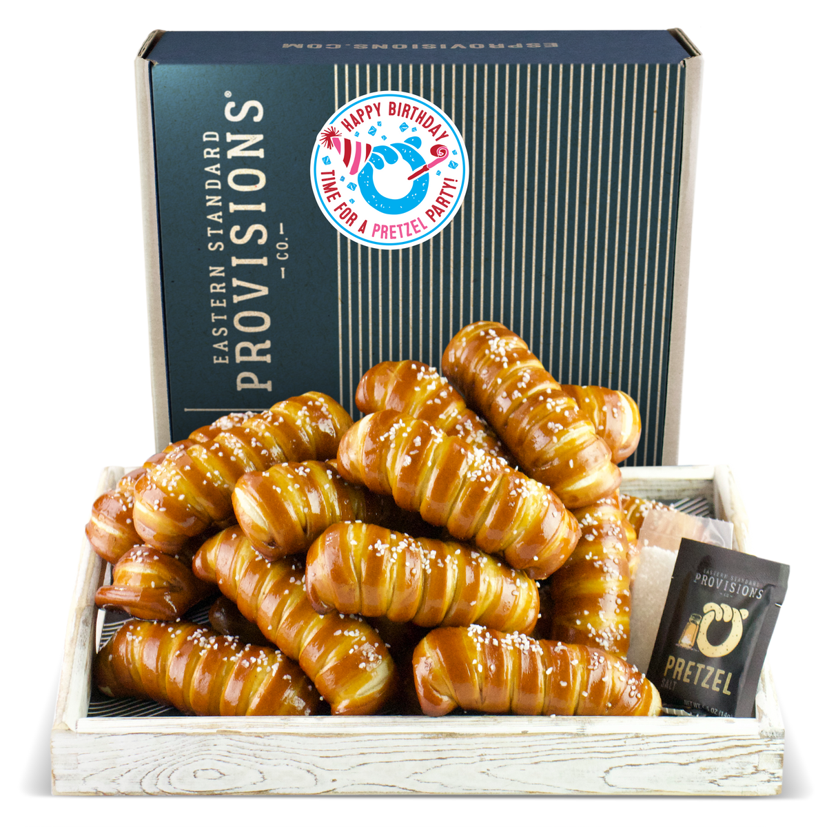 Turnbuckle Sticks Soft Pretzel Box - Happy Birthday