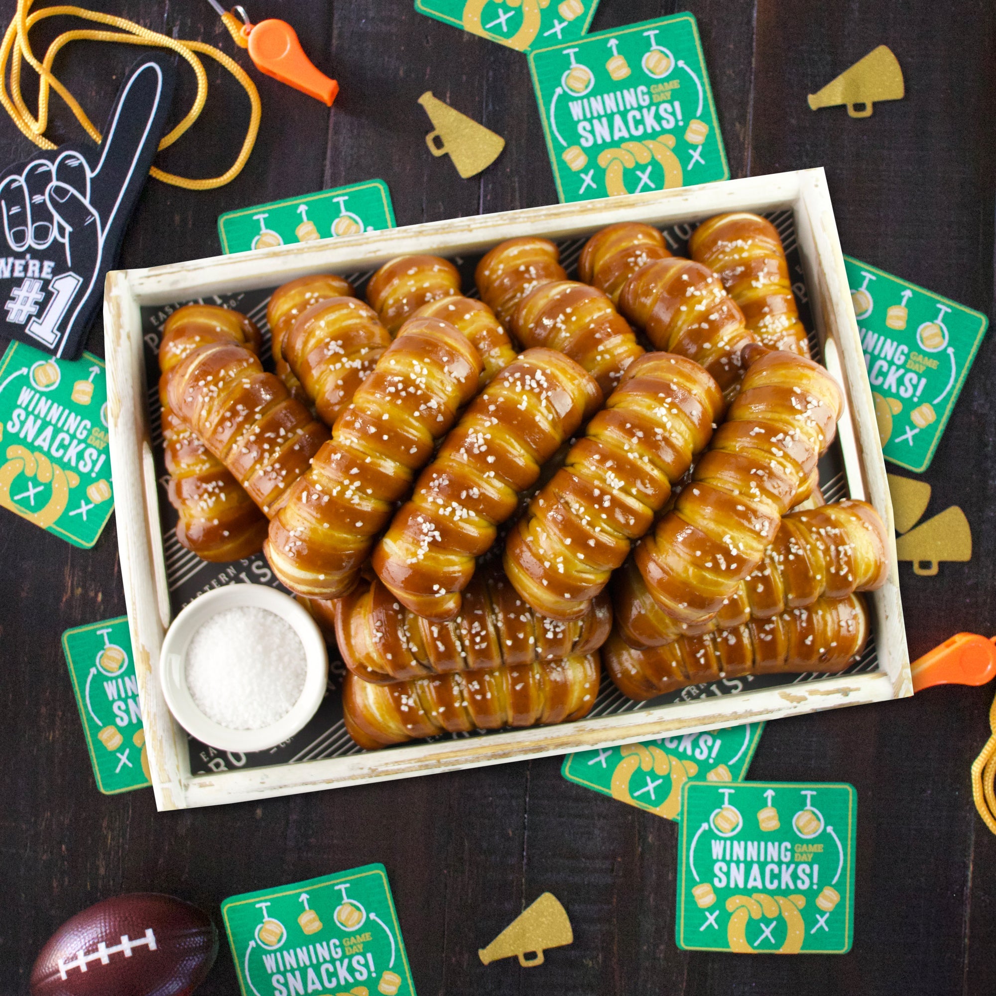 TURNBUCKLE STICKS SOFT PRETZEL BOX - Game Day