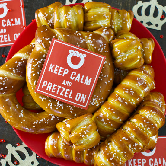 TURNBUCKLE STICKS SOFT PRETZEL BOX - Keep Calm & Pretzel On