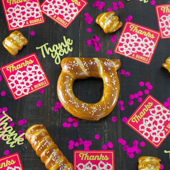 TURNBUCKLE STICKS SOFT PRETZEL BOX - Thank You