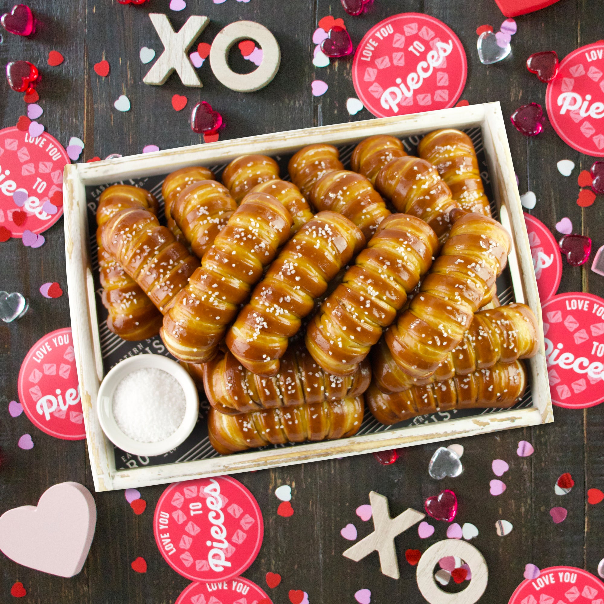 Turnbuckle Sticks Soft Pretzel Box - Valentine's Day