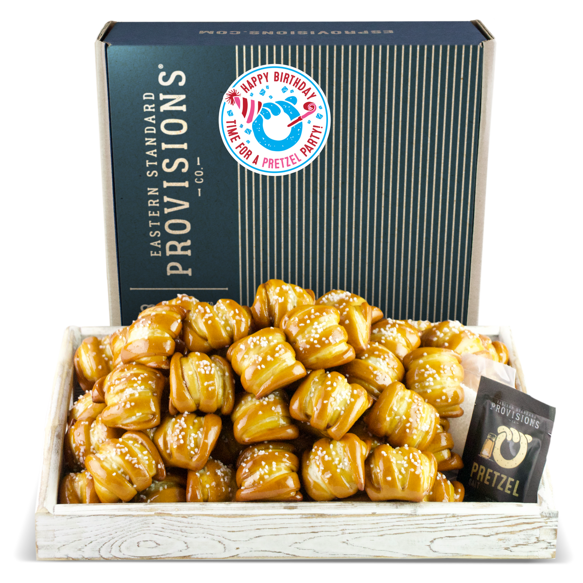 One-Timer Bites Soft Pretzel Box - Happy Birthday