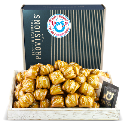 One-Timer Bites Soft Pretzel Box - Happy Birthday