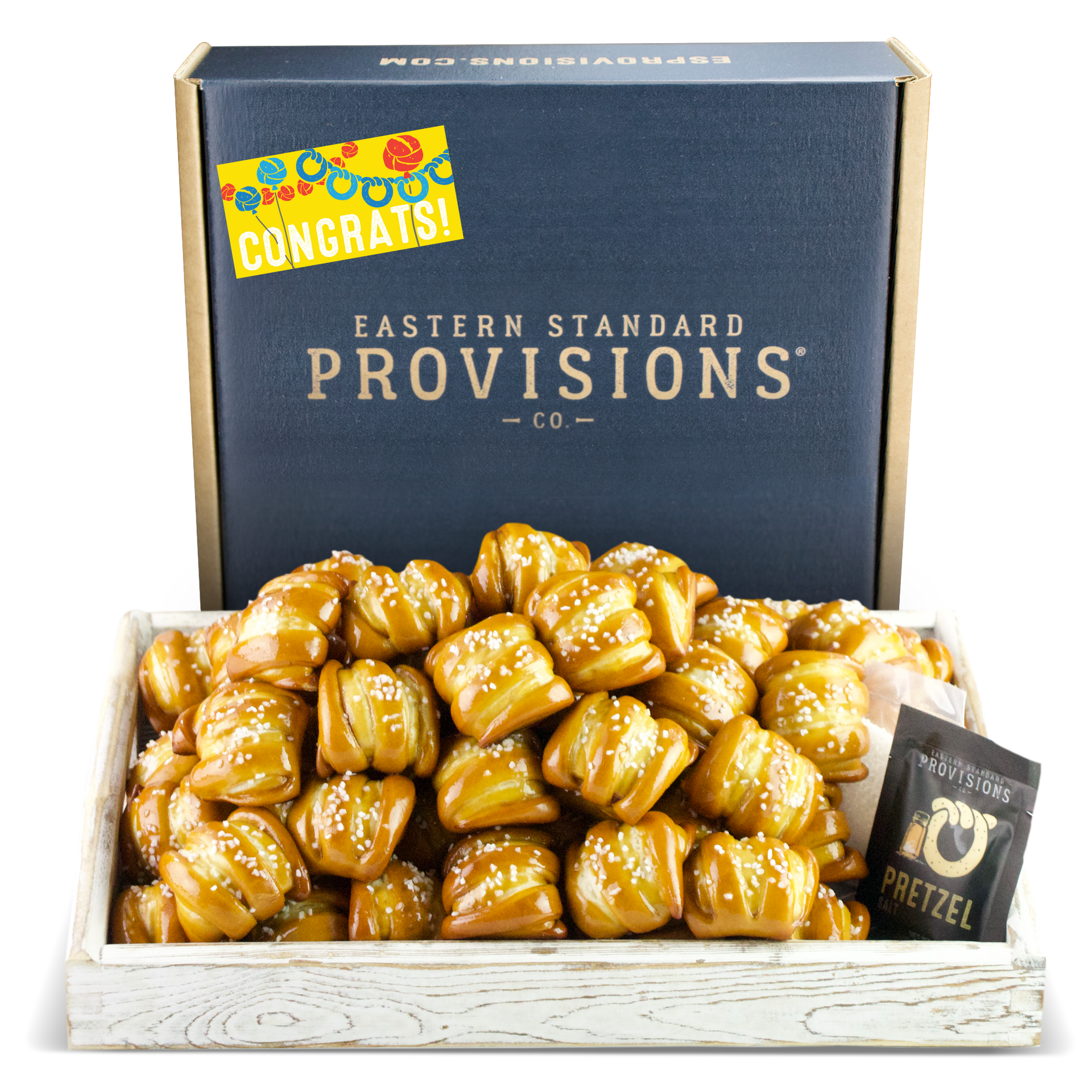 One-Timer Bites Soft Pretzel Box - Congratulations – Eastern