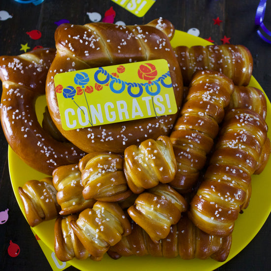 ONE-TIMER BITES SOFT PRETZEL BOX - Congratulations