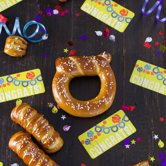 ONE-TIMER BITES SOFT PRETZEL BOX - Congratulations