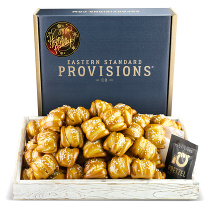ONE-TIMER BITES SOFT PRETZEL BOX - Happy Holidays