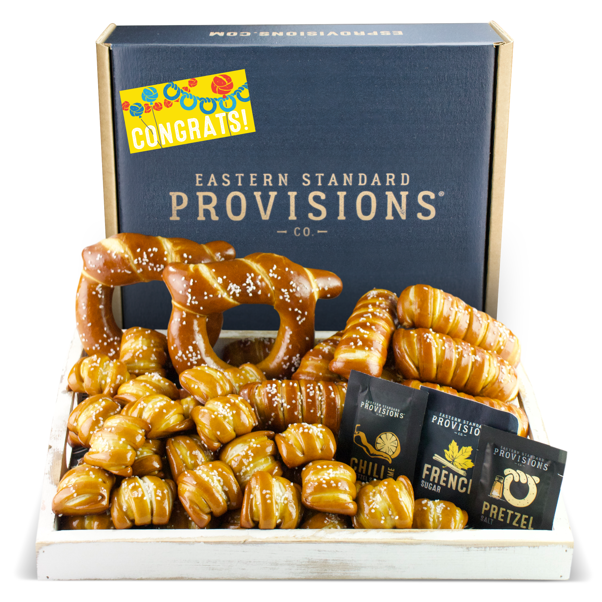 SOFT PRETZELS & SALTS VARIETY BOX - Congratulations