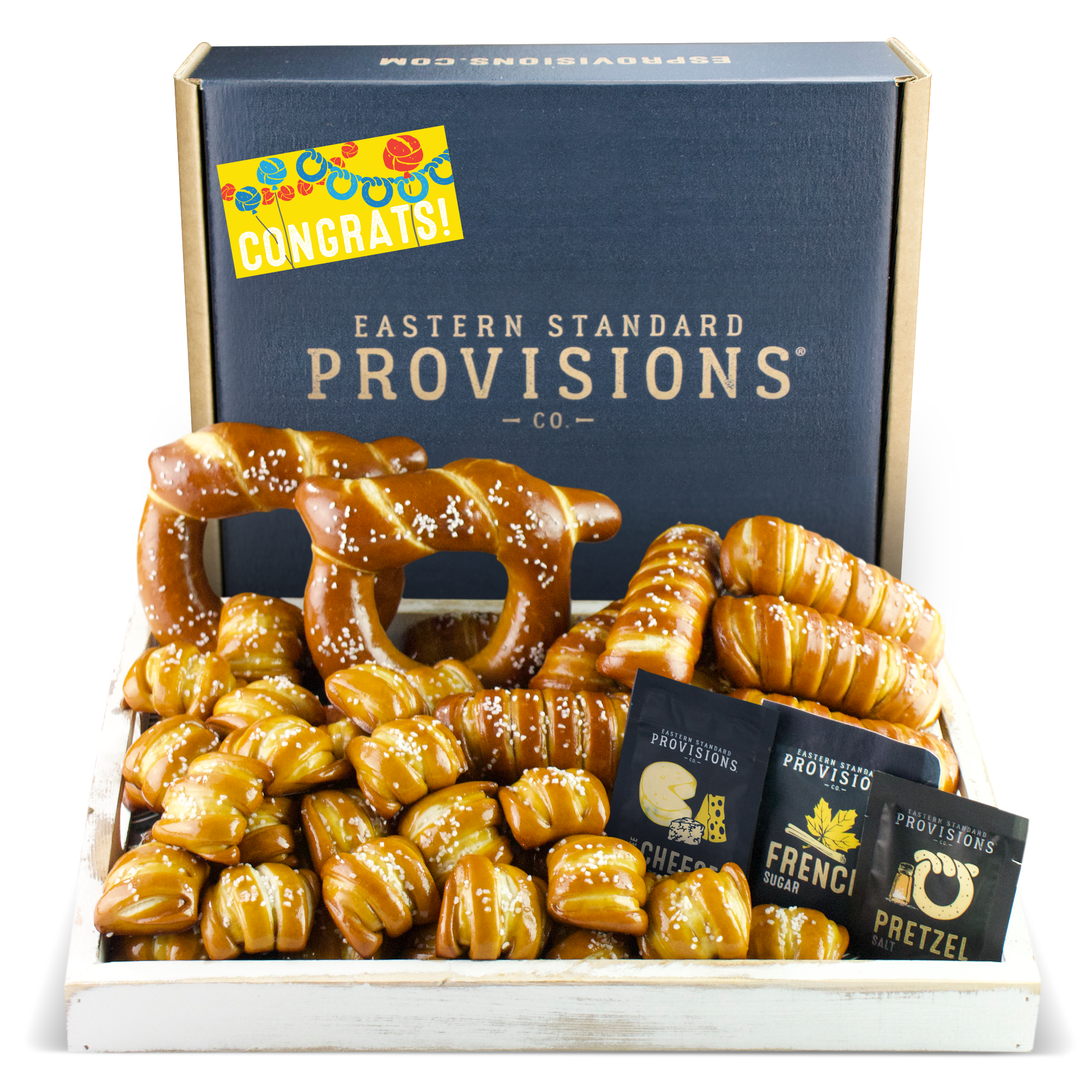 SOFT PRETZELS & SALTS VARIETY BOX - Congratulations