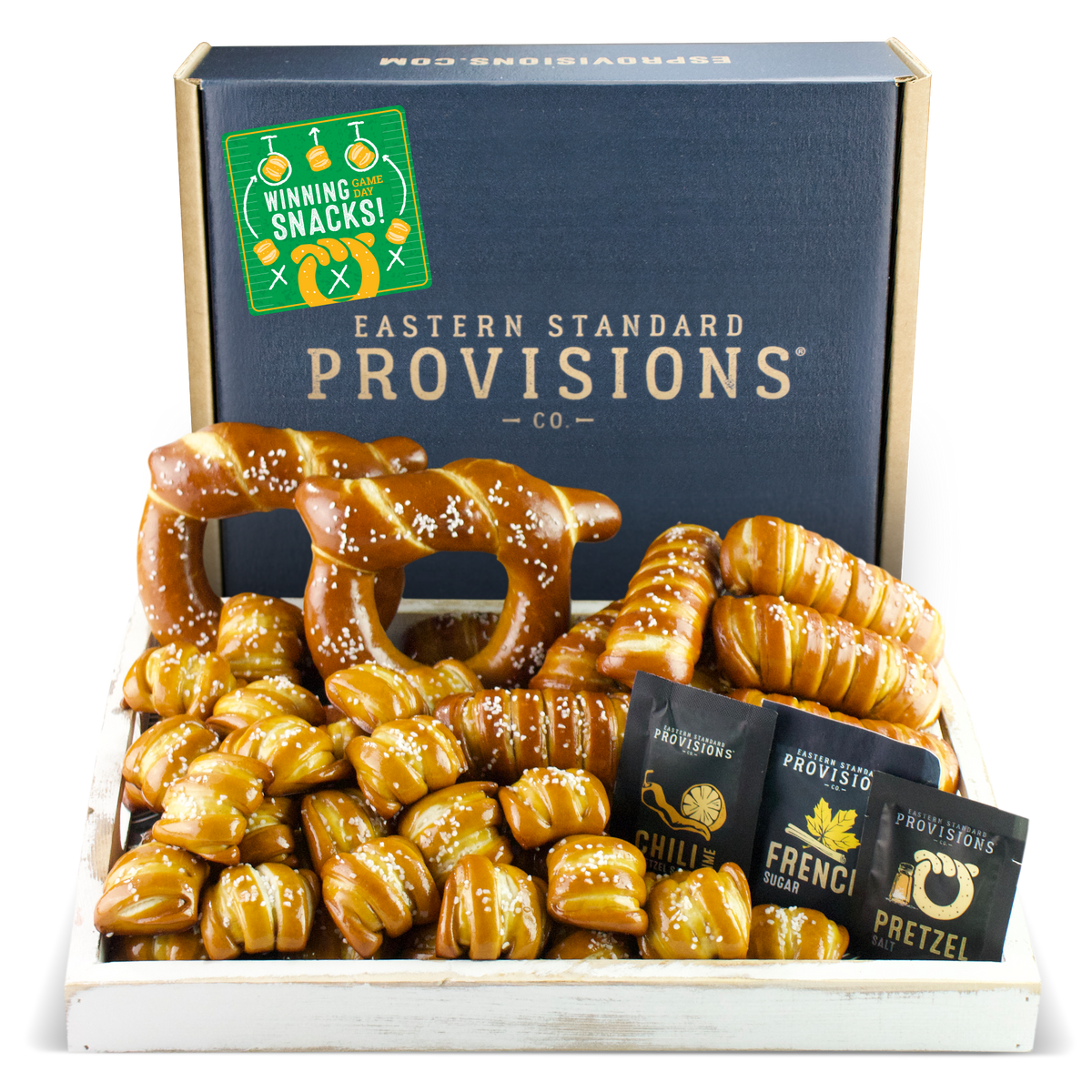 SOFT PRETZELS & SALTS VARIETY BOX - Football