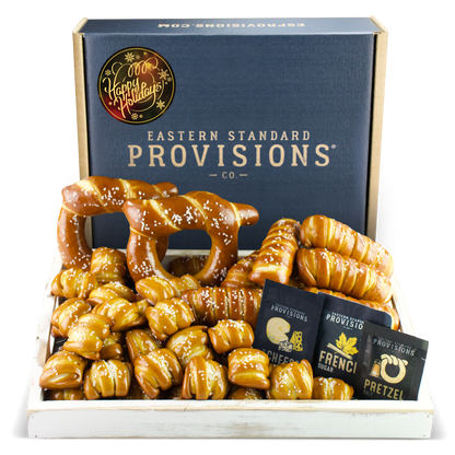 SOFT PRETZELS & SALTS VARIETY BOX - Happy Holidays