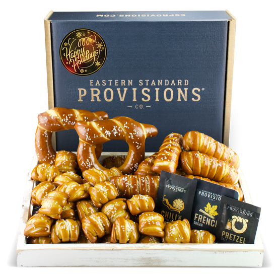 SOFT PRETZELS & SALTS VARIETY BOX - Happy Holidays