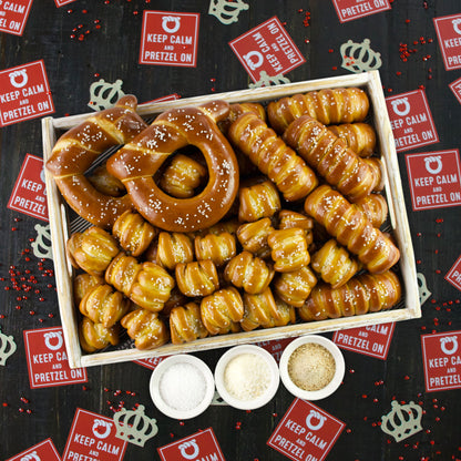 SOFT PRETZELS & SALTS VARIETY BOX - Keep Calm & Pretzel On