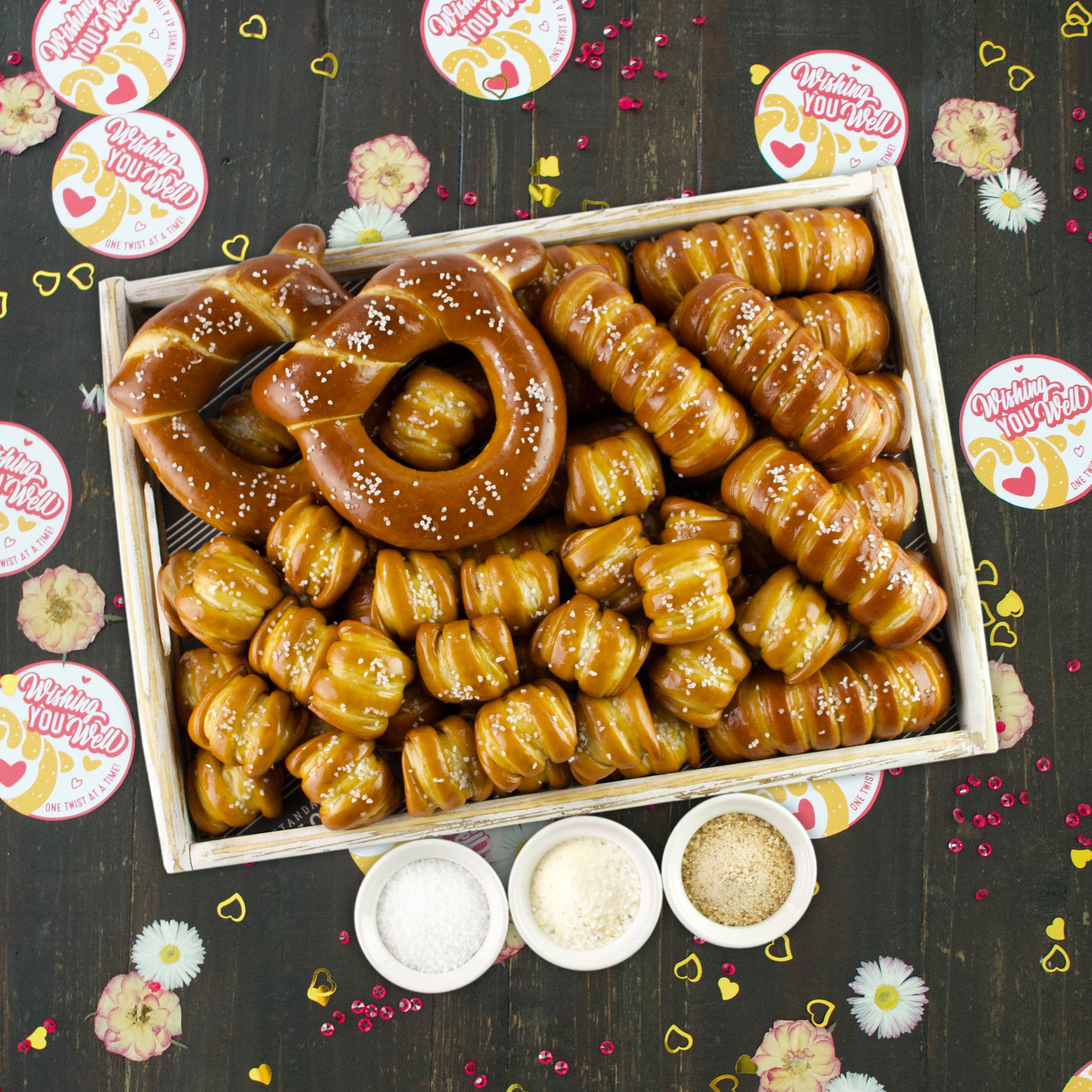 SOFT PRETZELS & SALTS VARIETY BOX - Well Wishes