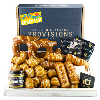 SOFT PRETZELS & SAUCES VARIETY BOX - Congratulations