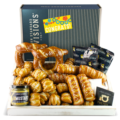 Soft Pretzels & Sauces Variety Box - Congratulations