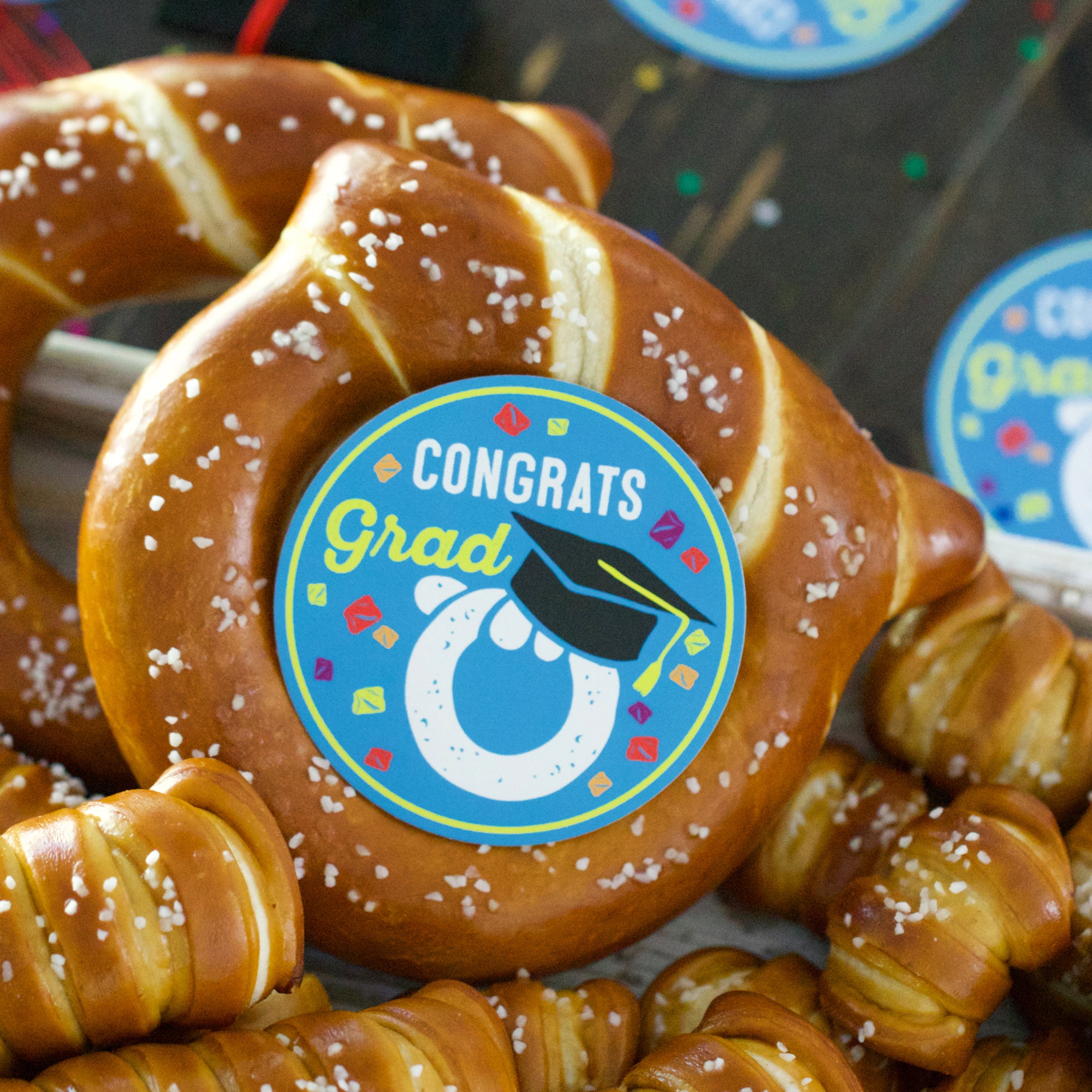 Soft Pretzels, Salts & Sauces Variety Box - Congrats Grad