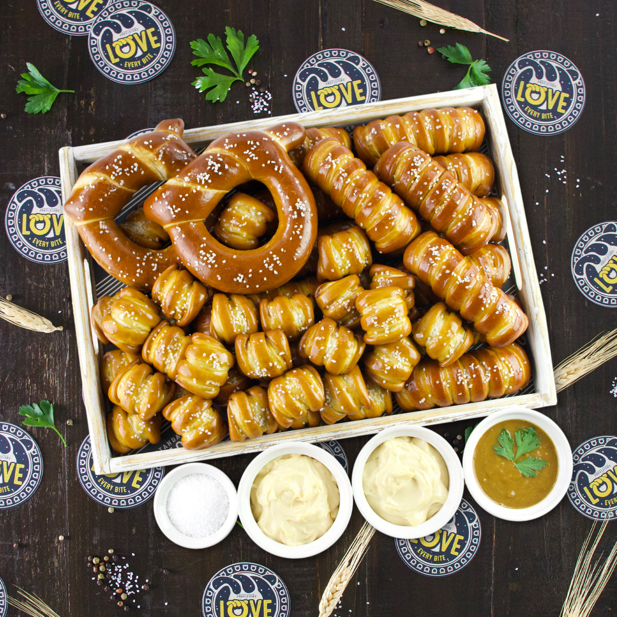 SOFT PRETZELS & SAUCES VARIETY BOX - ESPCO