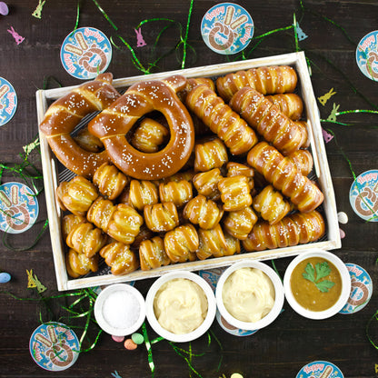 Soft Pretzels & Sauces Variety Box - Easter