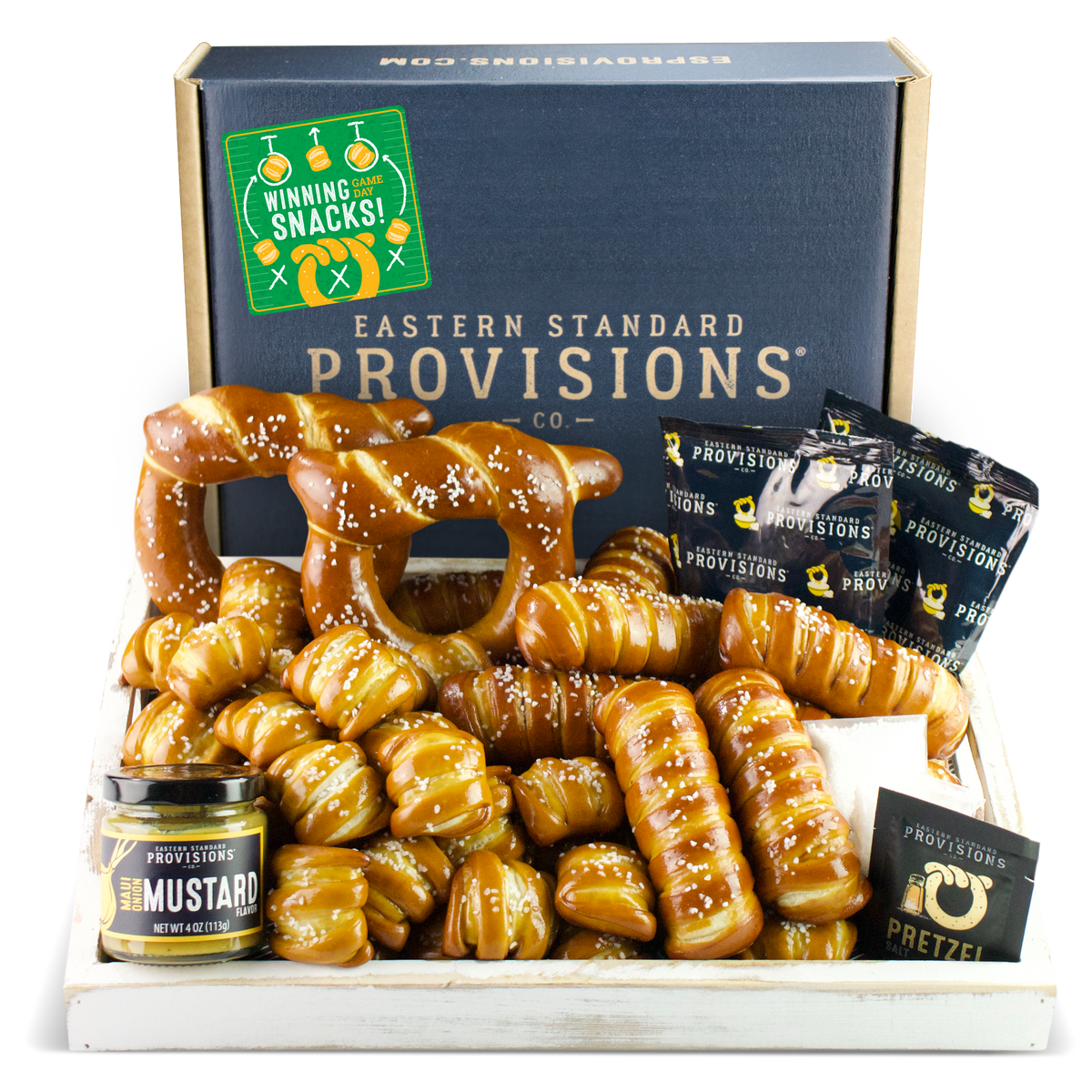 SOFT PRETZELS & SAUCES VARIETY BOX - Football